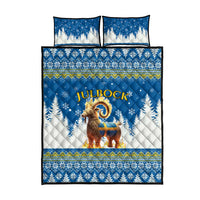 Sweden Christmas Quilt Bed Set Julbock  Yule Goat - Wonder Print Shop