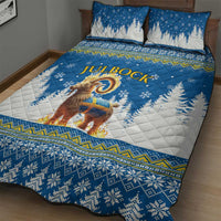 Sweden Christmas Quilt Bed Set Julbock  Yule Goat - Wonder Print Shop