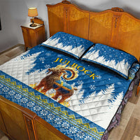 Sweden Christmas Quilt Bed Set Julbock  Yule Goat - Wonder Print Shop