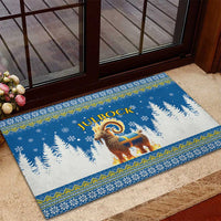 Sweden Christmas Rubber Doormat Julbock  Yule Goat - Wonder Print Shop