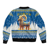 Sweden Christmas Sleeve Zip Bomber Jacket Julbock Yule Goat LT19