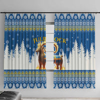 Sweden Christmas Window Curtain Julbock  Yule Goat - Wonder Print Shop