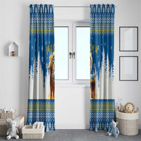Sweden Christmas Window Curtain Julbock  Yule Goat - Wonder Print Shop