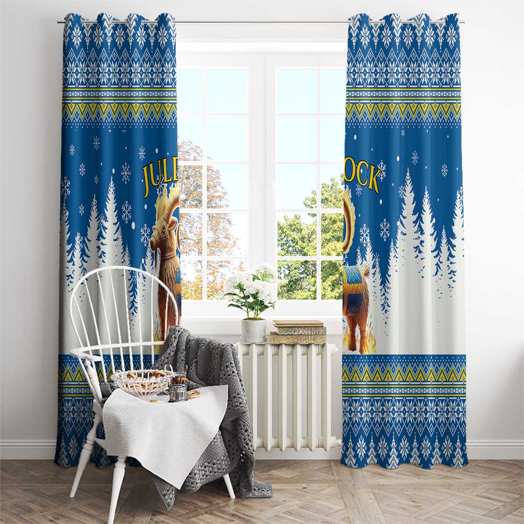 Sweden Christmas Window Curtain Julbock  Yule Goat - Wonder Print Shop