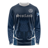 Scotland Rugby Personalized Long Sleeve Shirt Scottish Thistle Champions