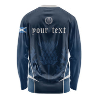 Scotland Rugby Personalized Long Sleeve Shirt Scottish Thistle Champions