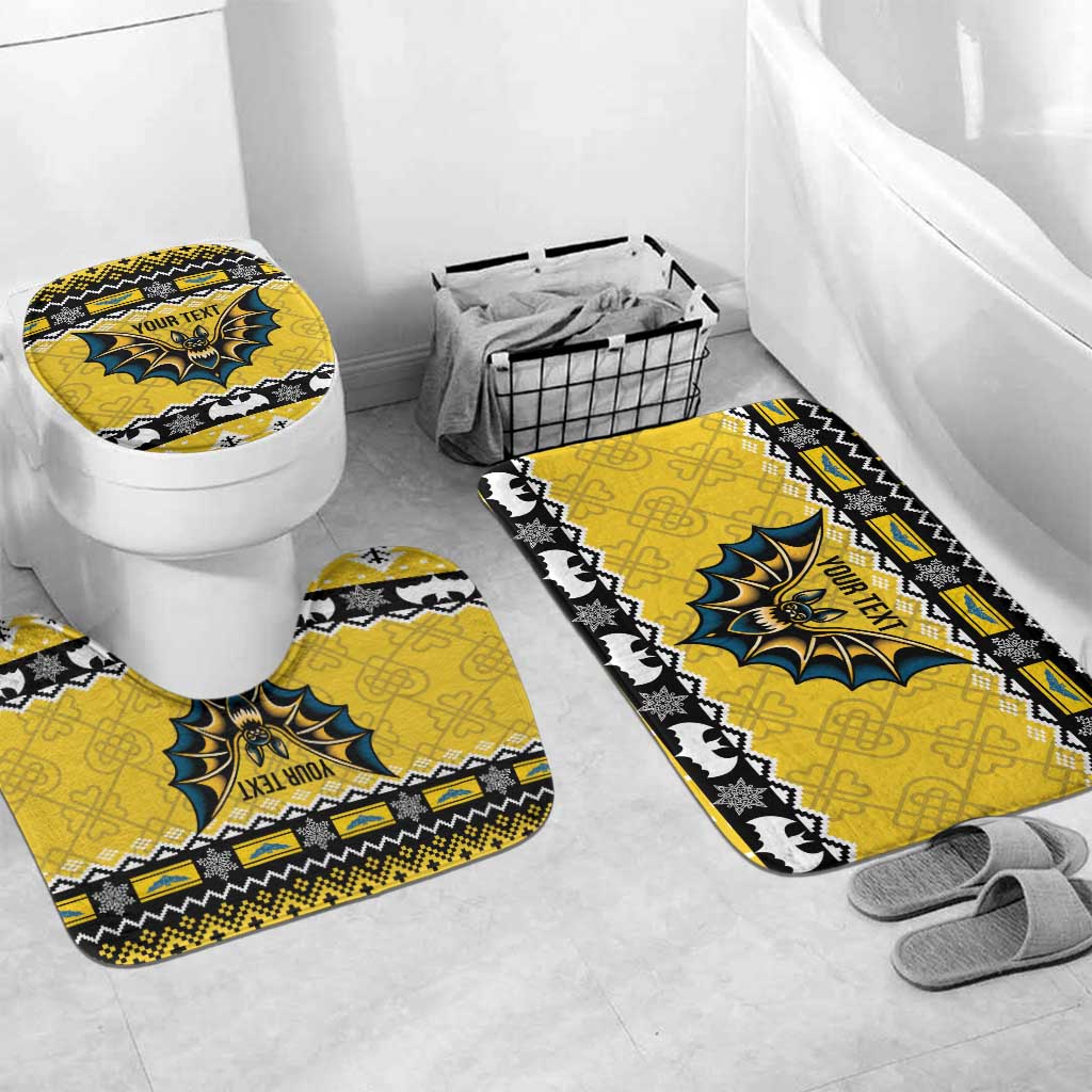 Personalized Brecknockshire Wales Christmas Bathroom Set Welsh Celtic Bat Design - Wonder Print Shop