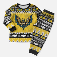 Personalized Brecknockshire Wales Christmas Pajama Set Welsh Celtic Bat Design - Wonder Print Shop