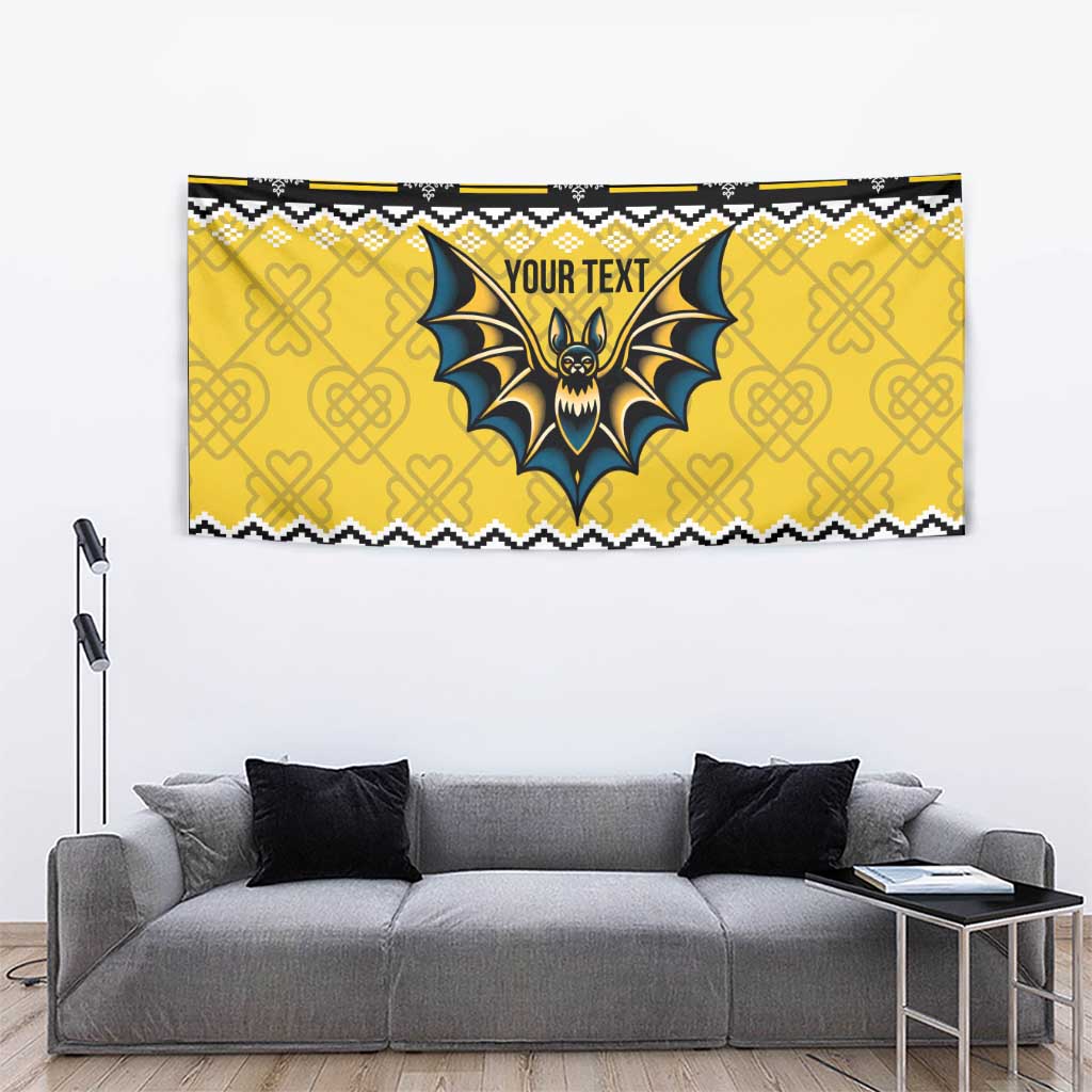 Personalized Brecknockshire Wales Christmas Tapestry Welsh Celtic Bat Design - Wonder Print Shop