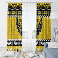 Personalized Brecknockshire Wales Christmas Window Curtain Welsh Celtic Bat Design - Wonder Print Shop