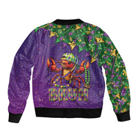 Funny Crawfish Carnival Bomber Jacket It's Mardi Gras Bruh - Wonder Print Shop