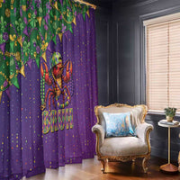 Funny Crawfish Carnival Window Curtain It's Mardi Gras Bruh - Wonder Print Shop