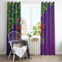Funny Crawfish Carnival Window Curtain It's Mardi Gras Bruh - Wonder Print Shop