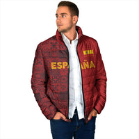 Custom World Football 2026 Spain Padded Jacket Spanish Lion Azulejo Pattern