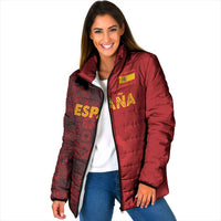 Custom World Football 2026 Spain Padded Jacket Spanish Lion Azulejo Pattern