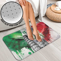 Italy Pisa Tower Bathroom Set White Lily With Flag Style - Wonder Print Shop