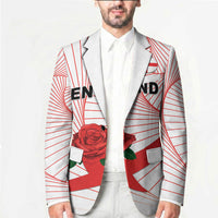 England Rugby Custom Blazer English Red Rose Champions - White