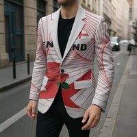 England Rugby Custom Blazer English Red Rose Champions - White
