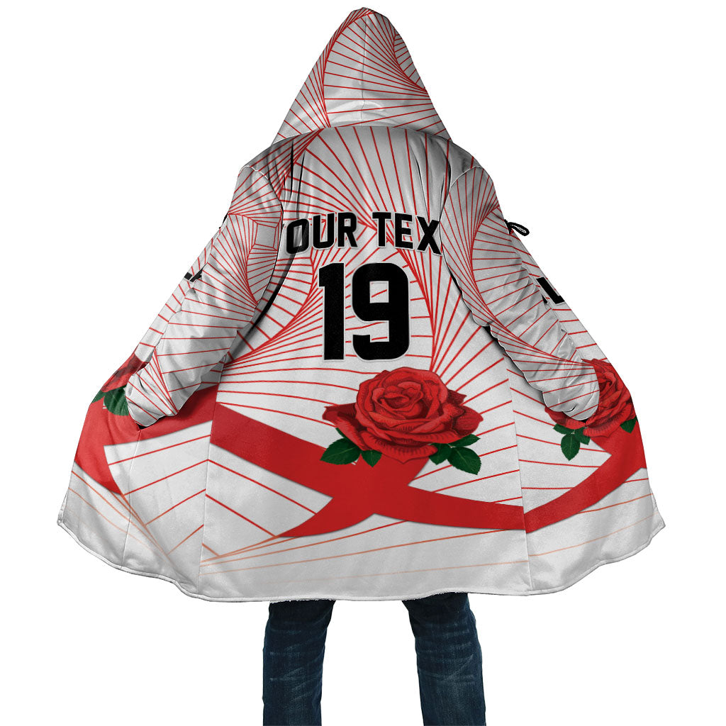 England Rugby Custom Cloak English Red Rose Champions - White