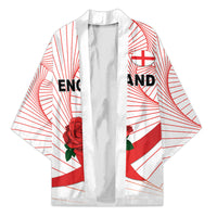 England Rugby Custom Kimono English Red Rose Champions - White