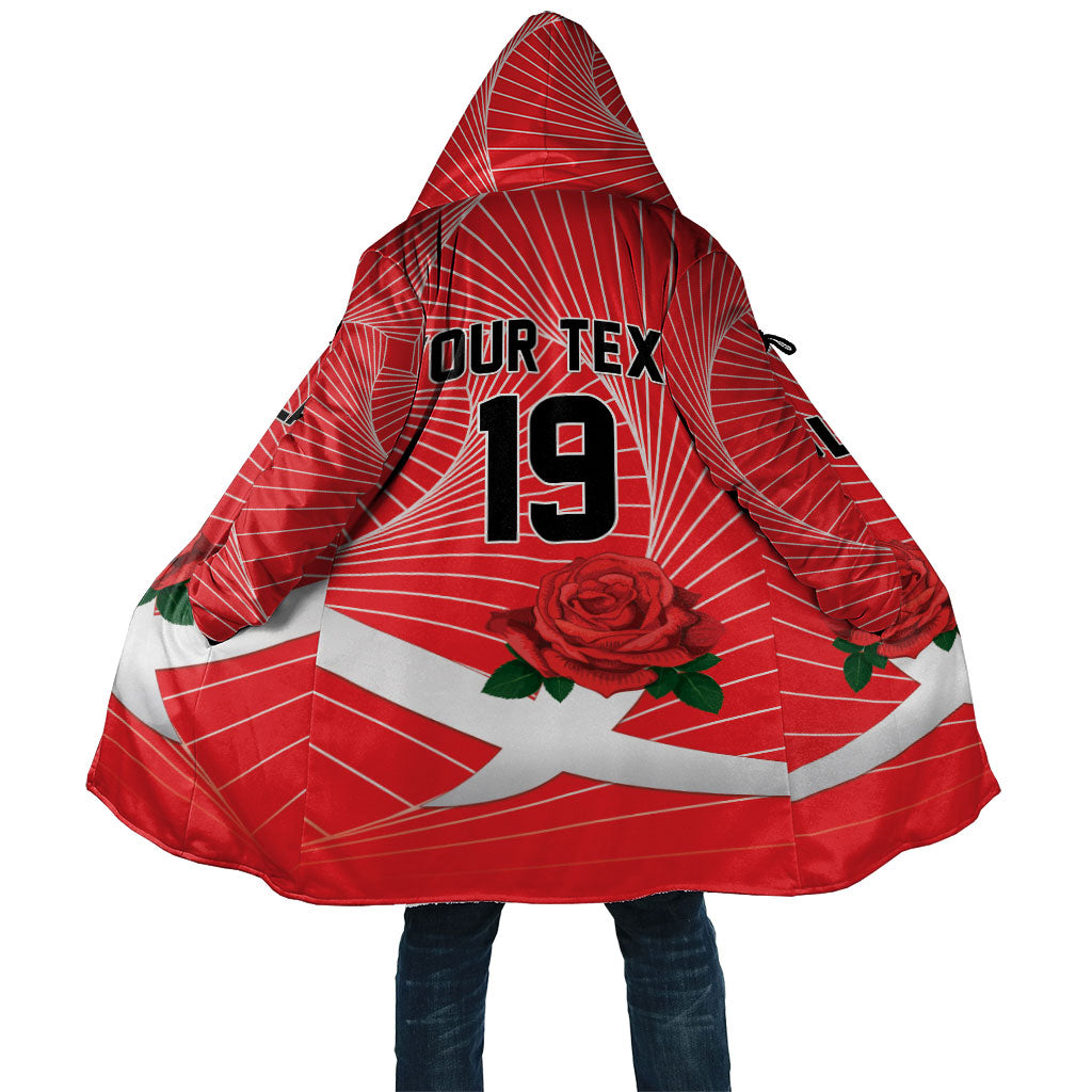 England Rugby Custom Cloak English Red Rose Champions - Red