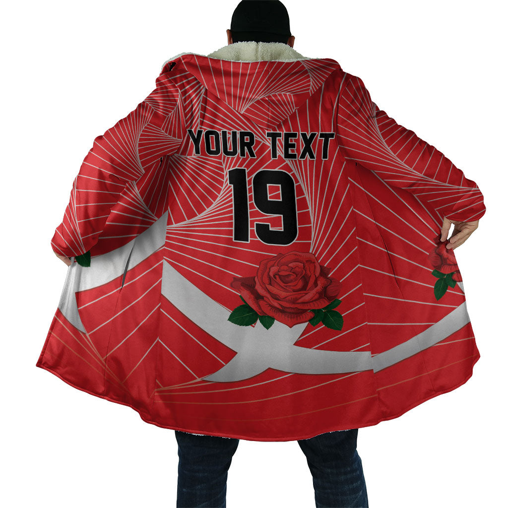England Rugby Custom Cloak English Red Rose Champions - Red