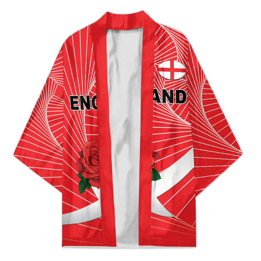England Rugby Custom Kimono English Red Rose Champions - Red