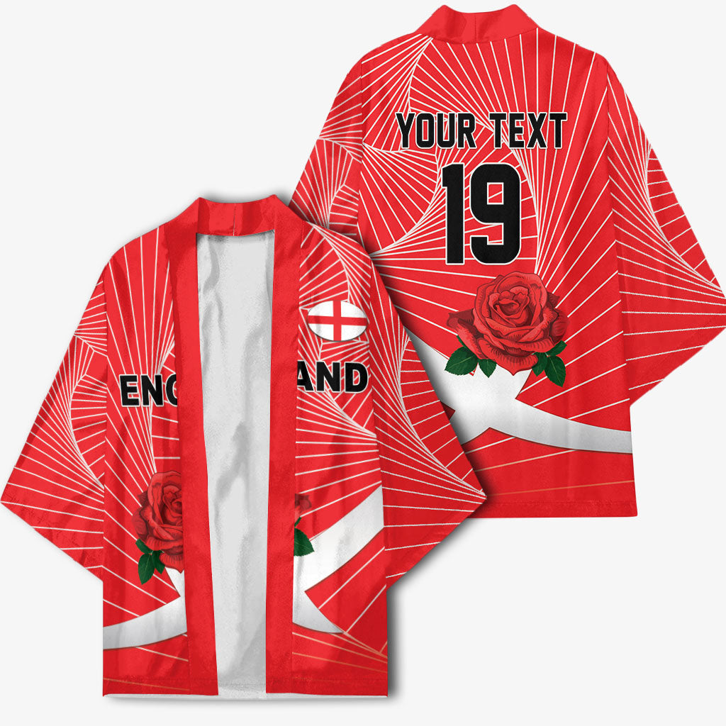 England Rugby Custom Kimono English Red Rose Champions - Red