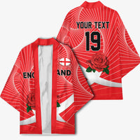 England Rugby Custom Kimono English Red Rose Champions - Red