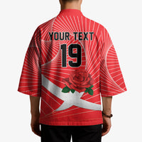 England Rugby Custom Kimono English Red Rose Champions - Red