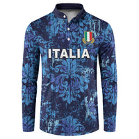 Italy Rugby Custom Button Sweatshirt Gli Azzurri Champions