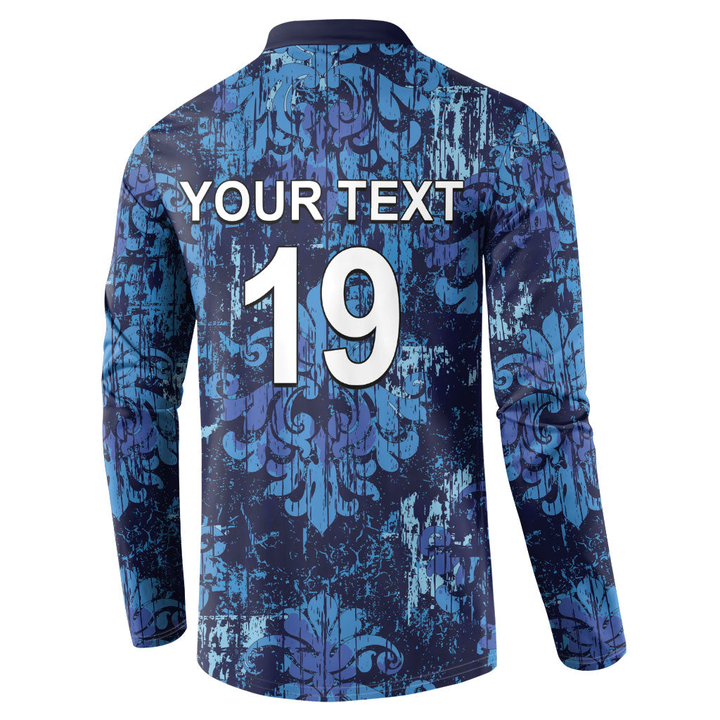 Italy Rugby Custom Button Sweatshirt Gli Azzurri Champions