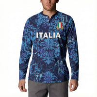 Italy Rugby Custom Button Sweatshirt Gli Azzurri Champions