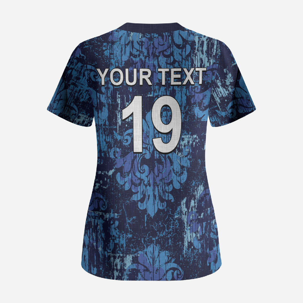 Italy Rugby Custom Scrub Top Gli Azzurri Champions