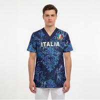 Italy Rugby Custom Scrub Top Gli Azzurri Champions