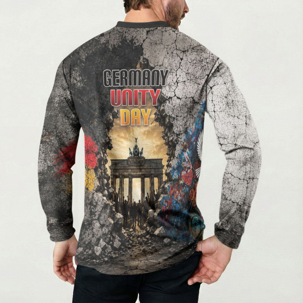 Germany Unity Day Button Sweatshirt Tag Der Deutschen Einheit Brandenburg Gate