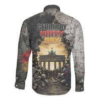 Germany Unity Day Long Sleeve Button Shirt Tag Der Deutschen Einheit Brandenburg Gate