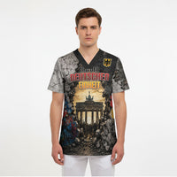 Germany Unity Day Scrub Top Tag Der Deutschen Einheit Brandenburg Gate