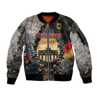 Germany Unity Day Sleeve Zip Bomber Jacket Tag Der Deutschen Einheit Brandenburg Gate