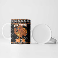 Thanksgiving Turkey Six Seven Bruh Ceramic Mug Meme Gen Alpha Slang - Wonder Print Shop