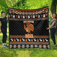 Thanksgiving Turkey Six Seven Bruh Quilt Meme Gen Alpha Slang - Wonder Print Shop