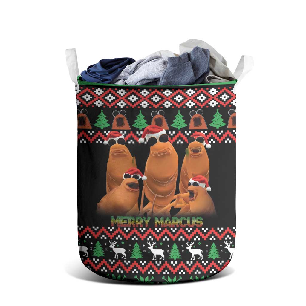 Marcus The Worm Christmas Laundry Basket Funny Gen Alpha Meme Slang - Wonder Print Shop