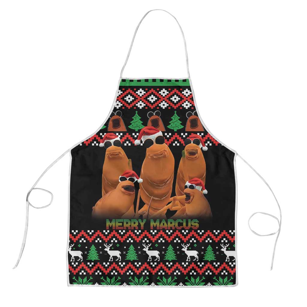 Marcus The Worm Christmas Apron Funny Gen Alpha Meme Slang - Wonder Print Shop