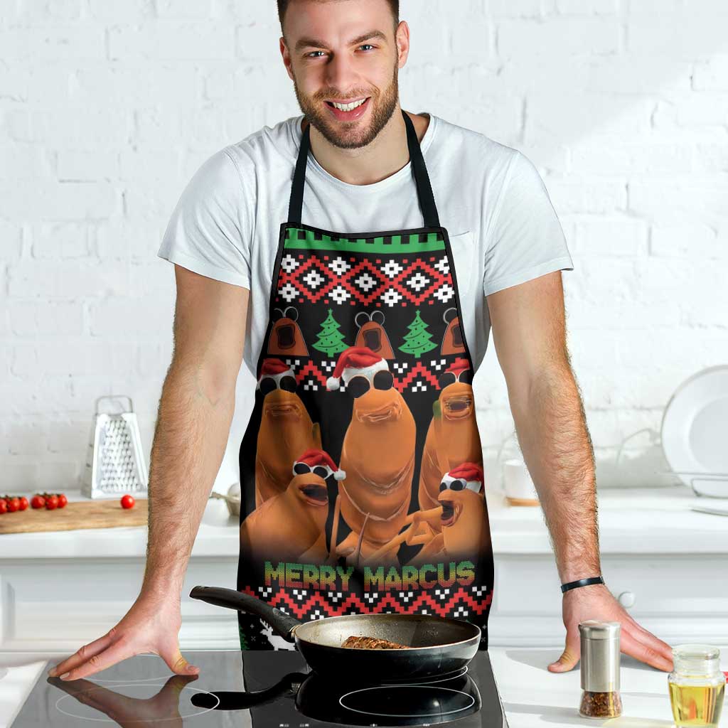 Marcus The Worm Christmas Apron Funny Gen Alpha Meme Slang - Wonder Print Shop