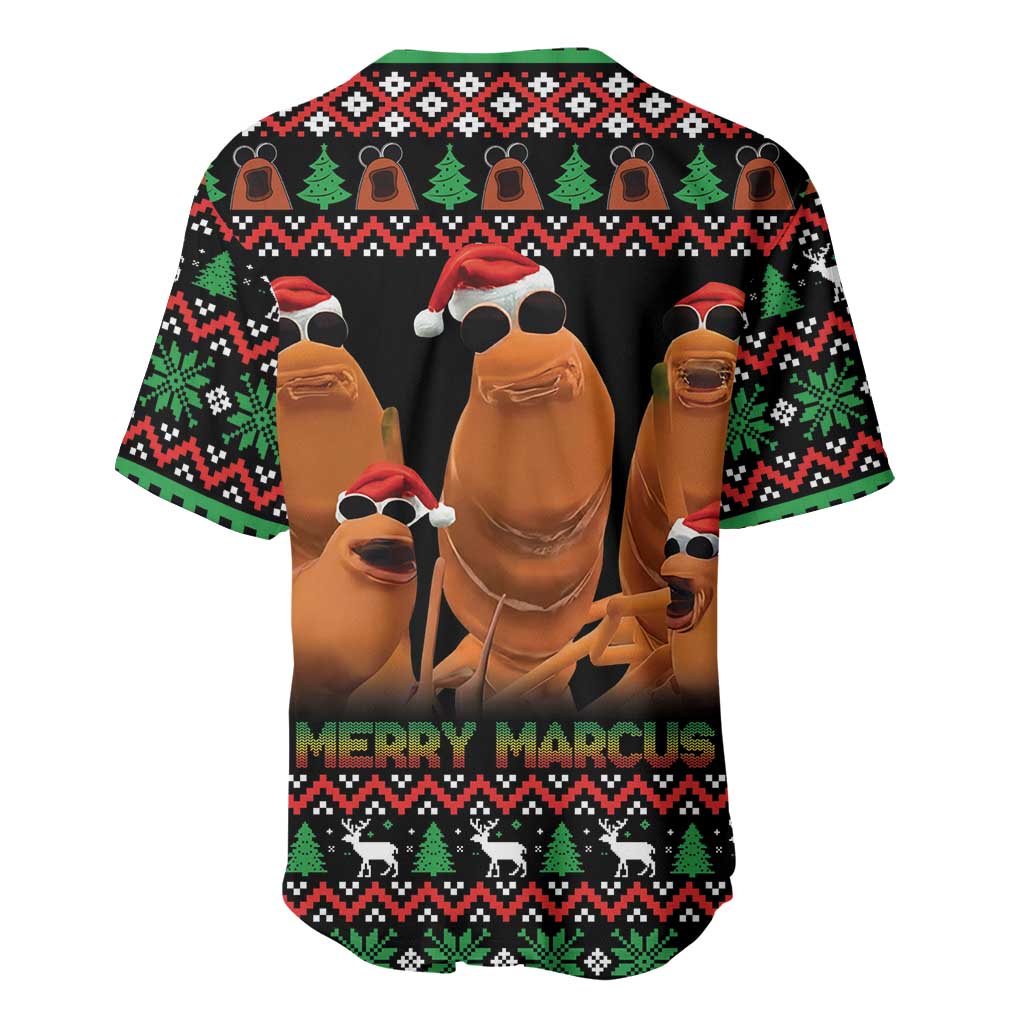 Marcus The Worm Christmas Baseball Jersey Funny Gen Alpha Meme Slang - Wonder Print Shop