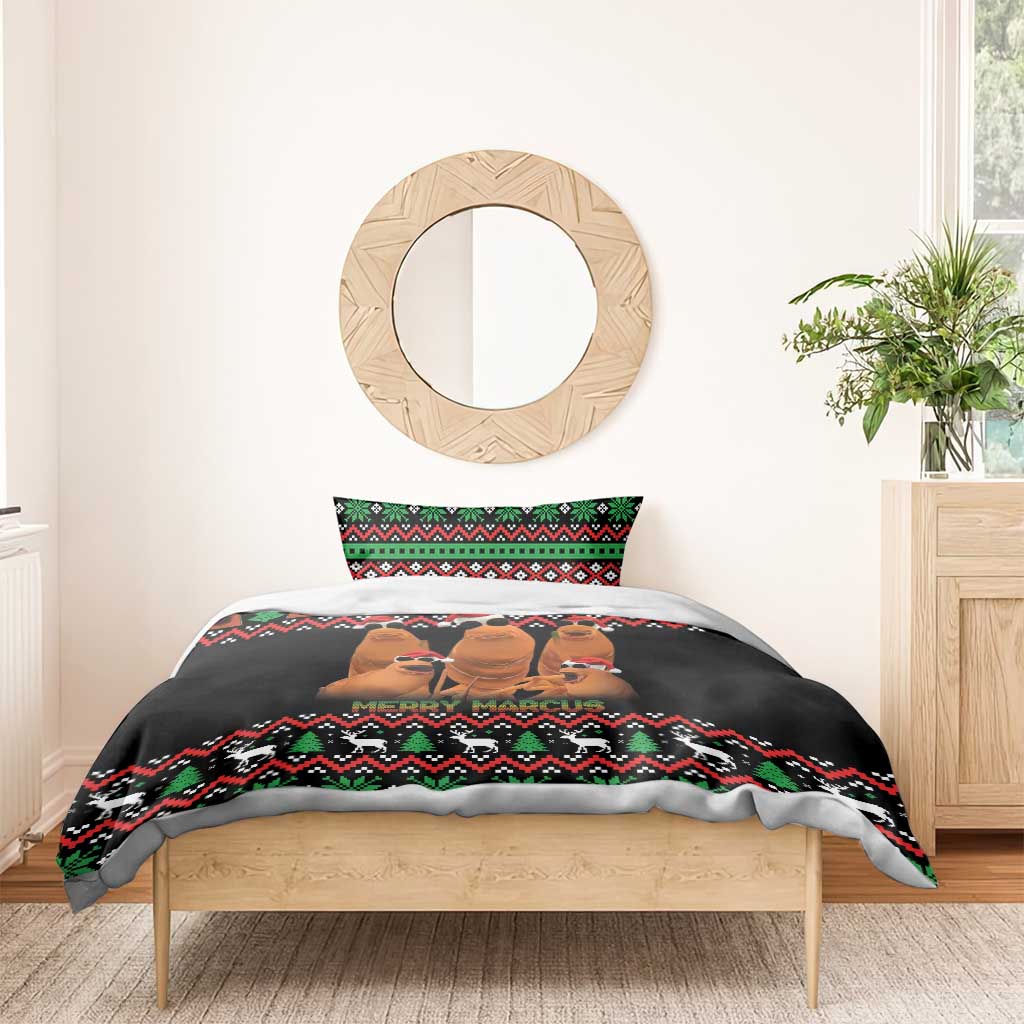 Marcus The Worm Christmas Bedding Set Funny Gen Alpha Meme Slang - Wonder Print Shop