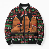 Marcus The Worm Christmas Bomber Puffer Jacket Funny Gen Alpha Meme Slang - Wonder Print Shop