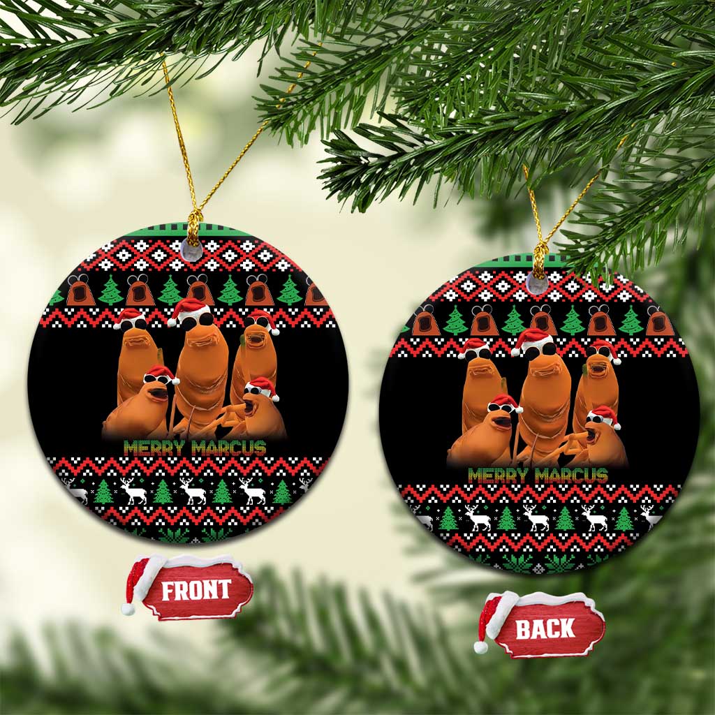 Marcus The Worm Christmas Ceramic Ornament Funny Gen Alpha Meme Slang - Wonder Print Shop