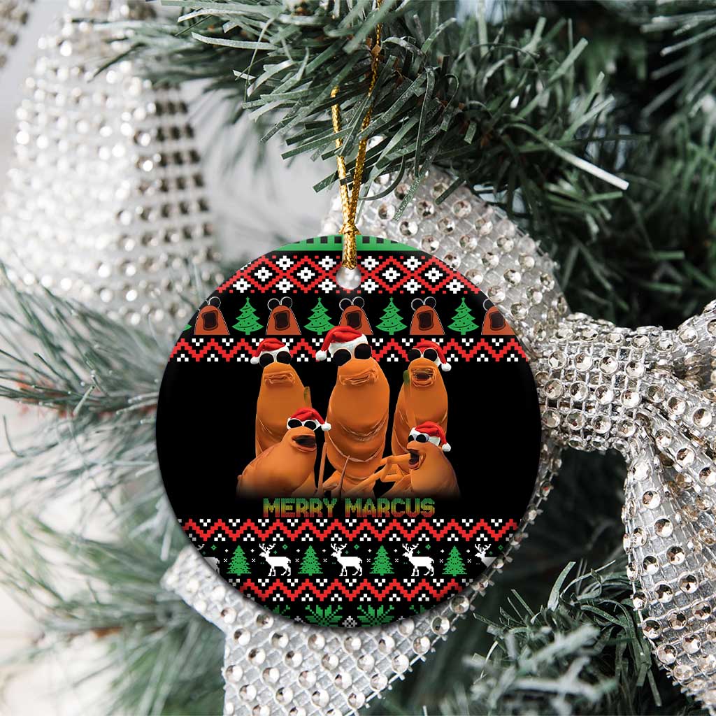 Marcus The Worm Christmas Ceramic Ornament Funny Gen Alpha Meme Slang - Wonder Print Shop