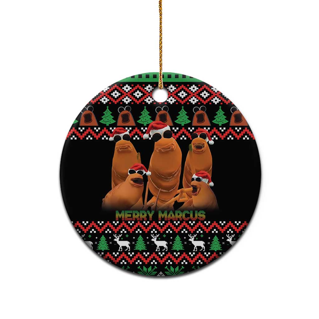 Marcus The Worm Christmas Ceramic Ornament Funny Gen Alpha Meme Slang - Wonder Print Shop